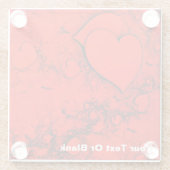 Gevoelige harten glazen onderzetter (Achterkant)