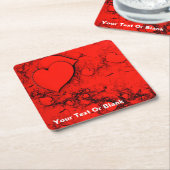 Gevoelige harten kartonnen onderzetters (Schuin)