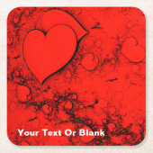 Gevoelige harten kartonnen onderzetters (Voorkant)