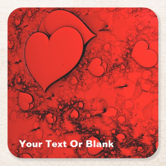 Gevoelige harten kartonnen onderzetters (Voorkant)