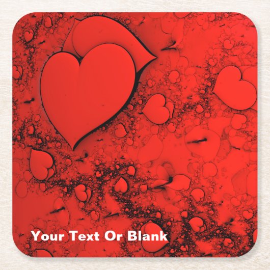 Gevoelige harten kartonnen onderzetters (Voorkant)