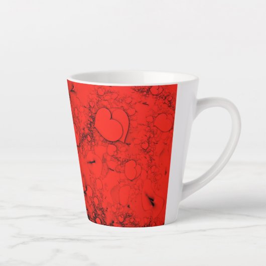 Gevoelige harten latte mok (Rechts)