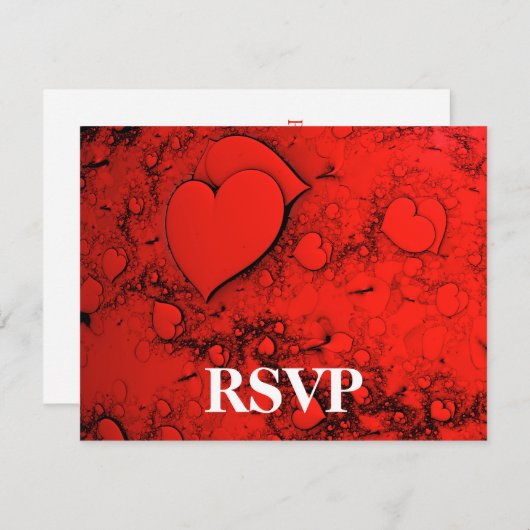 Gevoelige harten RSVP (Voorkant / Achterkant)