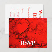 Gevoelige harten RSVP Kaartje (Voorkant / Achterkant)