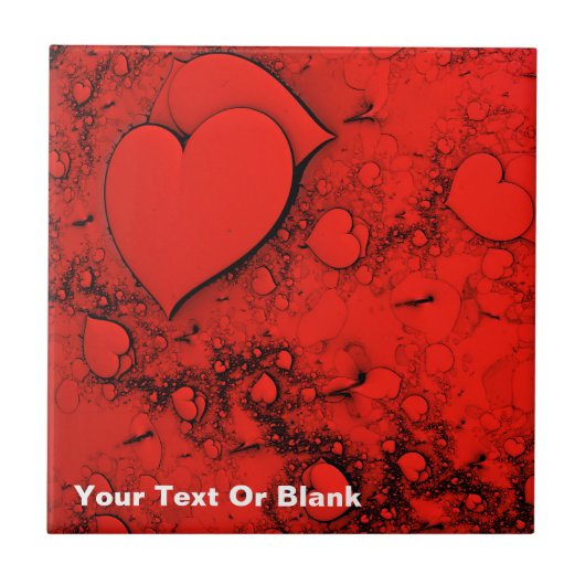 Gevoelige harten tegeltje (Voorkant)
