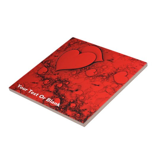 Gevoelige harten tegeltje (Zijkant)