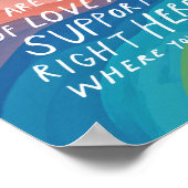 Gevoelige liefde en steun - therapeutisch kantoor  poster (Hoek)