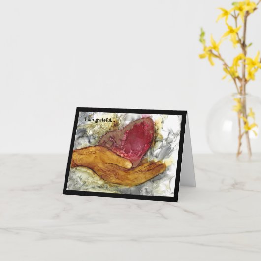 Gevoelige liefhebbende bedankt kaart (Gele Bloem)