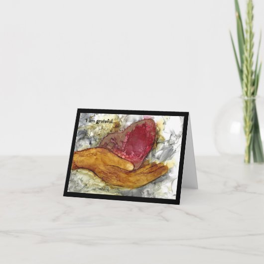 Gevoelige liefhebbende bedankt kaart (Voorkant)