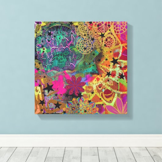 Gevoelige moslim canvas afdruk (Insitu (Houten vloer))