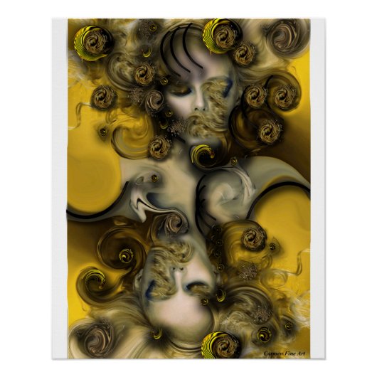 "Gevoelige muze". Glossy poster (Voorkant)