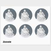 Gevoelige Pieta Ronde Sticker (Vel)