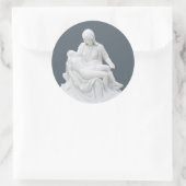Gevoelige Pieta Ronde Sticker (Tas)