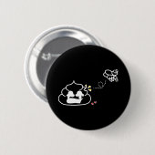 Gevoelige Poop - Brootsch PooPoo Ronde Button 5,7 Cm (Voorkant /achterkant)