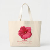 Gevoelige Roze stokroos-Productiviteit en Ambitie Grote Tote Bag (Voorkant)
