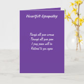 Gevoelige sympathie wenskaarten kaart (Gele Bloem)