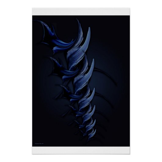 "Gevoelige visus van blauw gevoel", glanzend Poste Perfect Poster (Voorkant)