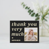 Gevoelige woorden Foto Dank u Briefkaart (Staand voorkant)