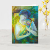 Gevoeligheid - Fine Art Wenskaart Kaart (Gele Bloem)