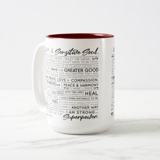 Gevoeligheid is uw Superpower Two-Tone Mok (Voorkant links)