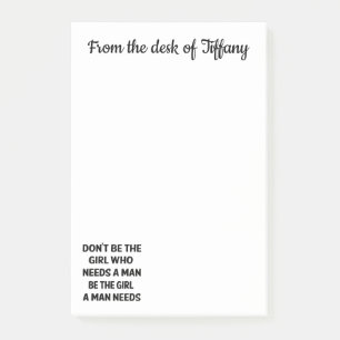 Gevoeligheidsvertrouwen Citaat Feministische meisj Post-it® Notes