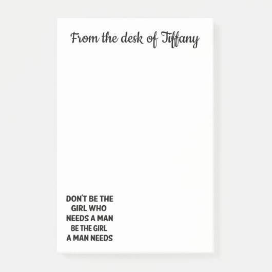 Gevoeligheidsvertrouwen Citaat Feministische meisj Post-it® Notes (Voorkant)