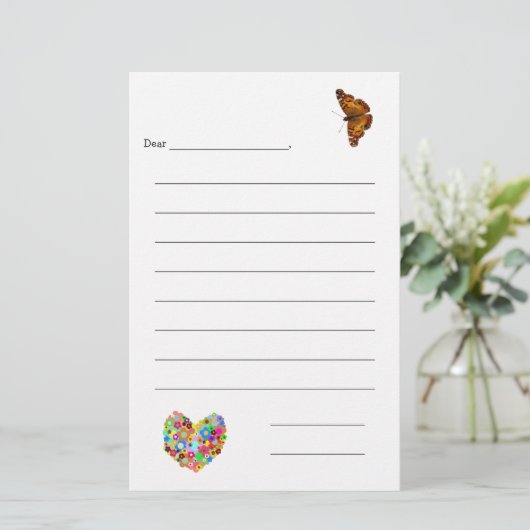 gevoerd blanco Kinder notitiepapier Briefpapier (Staand voorkant)