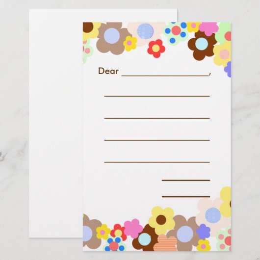 gevoerd blanco Kinder notitiepapier Briefpapier (Voorkant / Achterkant)