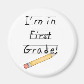 Gevoerd papier en potlood eerste rang magneet (Voorkant)