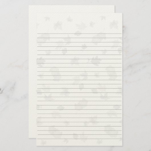 gevoerd papier met bladeren (Voorkant / Achterkant)