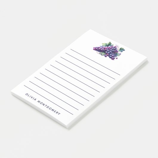 Gevoerde druiven post-it® notes (Schuin)