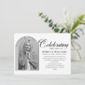 Gevoerde minimale kalligrafie viering van het leve kaart (Staand voorkant)