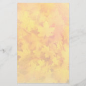 Gevoerde monogram herfst laat persoonlijk schrijve briefpapier (Achterkant)