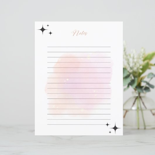 Gevoerde notities Printable Roos Gold (Staand voorkant)