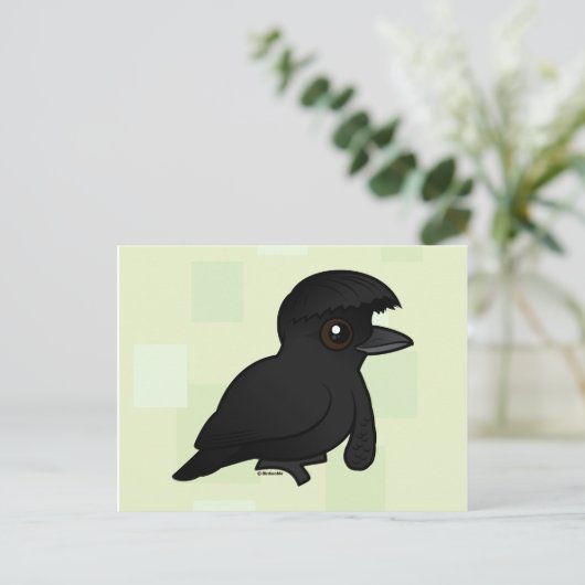 Gevogelte met lange watten briefkaart (Staand voorkant)