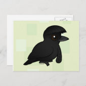 Gevogelte met lange watten briefkaart (Voorkant / Achterkant)