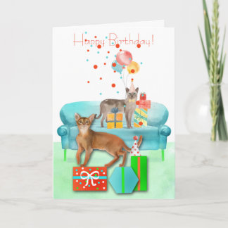 Gevogelte met Petten en cadeautjes op zaterdag Kaart