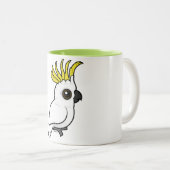 Gevogelte met zwavelcreest Cockato Tweekleurige Koffiemok (Voorkant rechts)