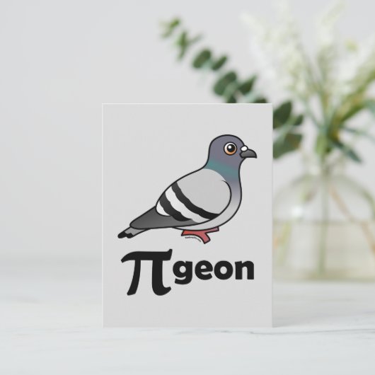 Gevogelte-PI-geon/Pigeon Pi Briefkaart (Staand voorkant)