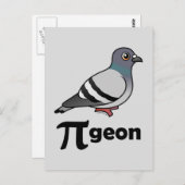 Gevogelte-PI-geon/Pigeon Pi Briefkaart (Voorkant / Achterkant)