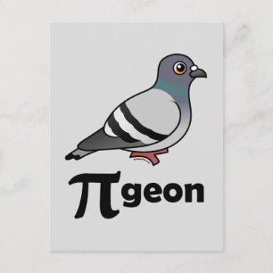 Gevogelte-PI-geon/Pigeon Pi Briefkaart