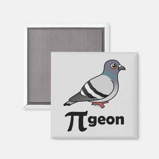 Gevogelte-PI-geon/Pigeon Pi Magneet (Voorkant / Achterkant)