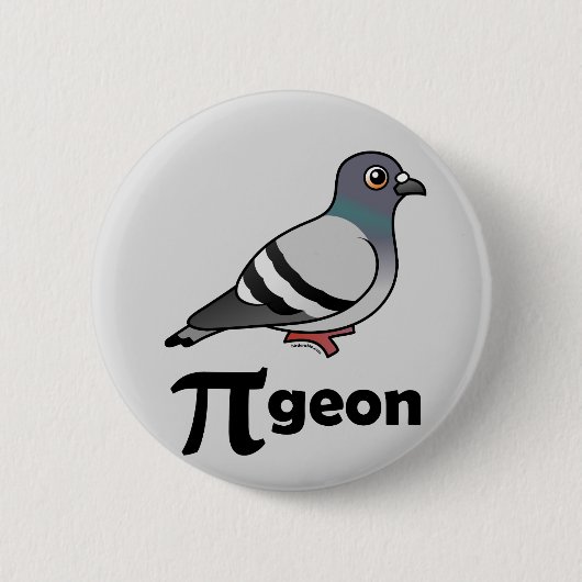 Gevogelte-PI-geon/Pigeon Pi Ronde Button 5,7 Cm (Voorkant)