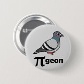 Gevogelte-PI-geon/Pigeon Pi Ronde Button 5,7 Cm (Voorkant /achterkant)