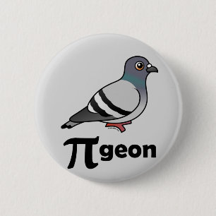 Gevogelte-PI-geon/Pigeon Pi Ronde Button 5,7 Cm