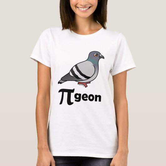 Gevogelte-PI-geon/Pigeon Pi T-shirt (Voorkant)