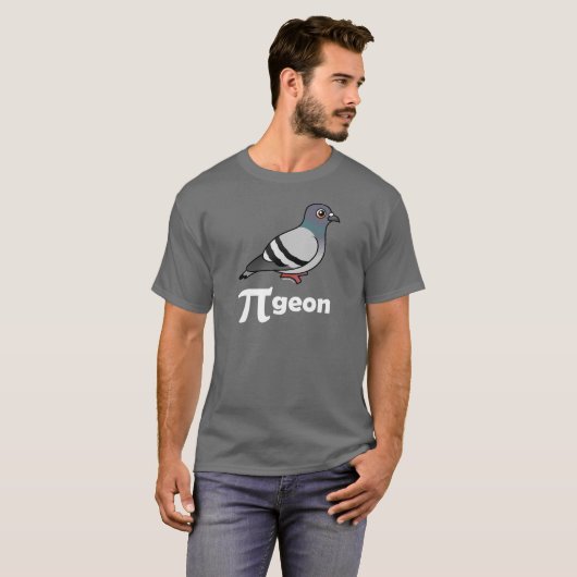 Gevogelte-PI-geon/Pigeon Pi T-shirt (Voorkant volledig)