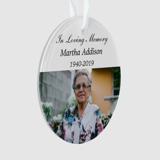 Gevolgd geliefde keramische feestdag ornament (voorkant)