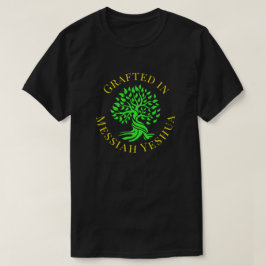 Gevolgd in Messiah Yeshua Green Tree of Life T-shirt