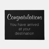 Gevolgd op de bestemming - Grappig gefeliciteerd Deurmat (Voorkant)